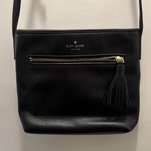 Kate Spade Black Crossbody Bag with Gold Accents